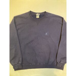 Vintage Starter Crewneck Sweatshirt Mens XL Blue Pullover Embroidered 90s‎ Retro